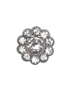 Juego de 4 botones de diamante de imitación de 17 mm - Blanco 2