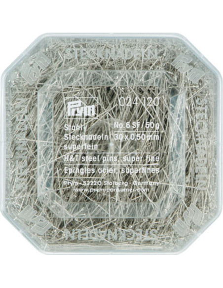 Caja de 50 grs de alfileres superfinos Prym