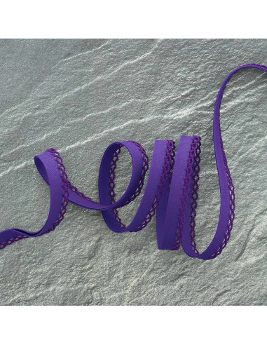 Bies plegado picot - Violeta