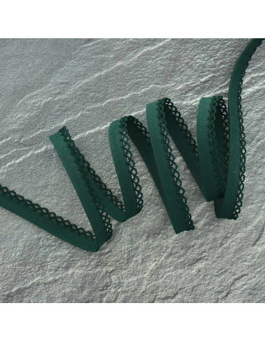 Bies plegado picot - Verde abeto
