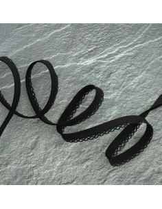 Bies plegado picot - Negro