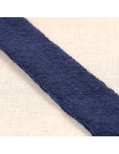 Cinta al bies de rizo - Azul marino
