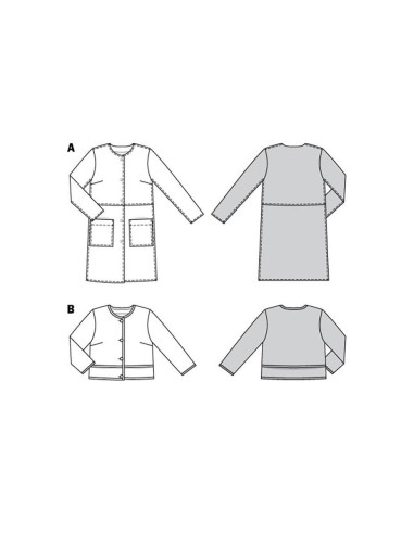 Patrón de chaqueta y abrigo - Burda 5951