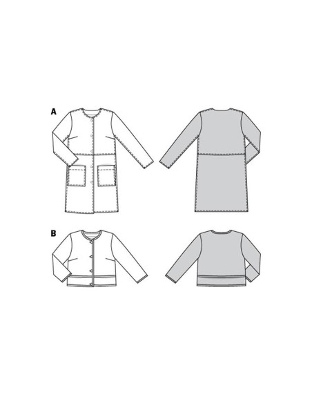 Patrón de chaqueta y abrigo - Burda 5951