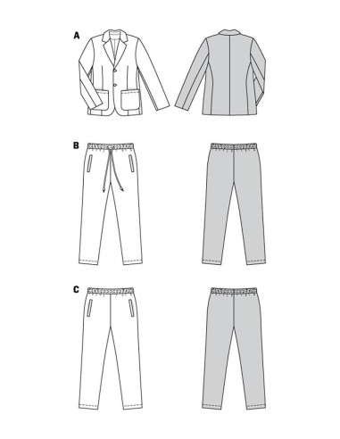 Patrón de traje - Burda 5955