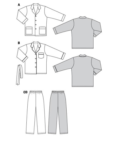 Patrón de pijama - Burda 5956