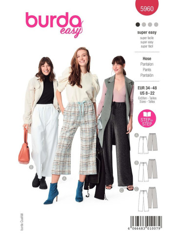 Patrón de pantalón - Burda 5960