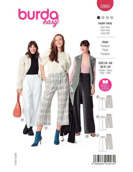 Patrón de pantalón - Burda 5960