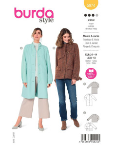 Patrón de chaqueta y abrigo - Burda 5974