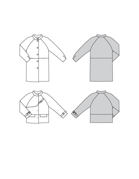 Patrón de chaqueta y abrigo - Burda 5974
