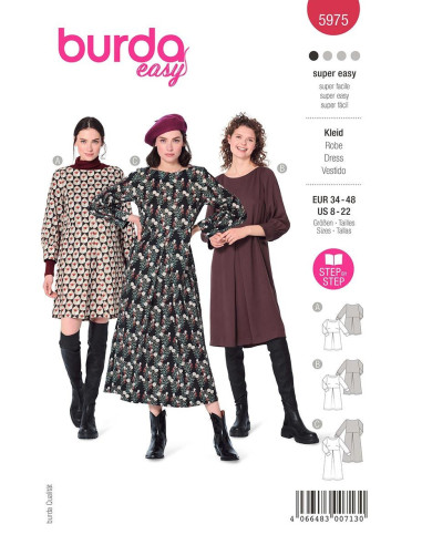 Patrón de vestido - Burda 5975