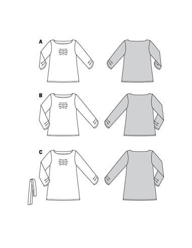 Patrón de camiseta - Burda 5977