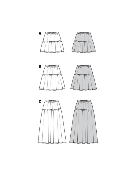 Patrón de falda - Burda 5978