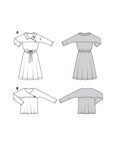 Patrón de vestido y blusa - Burda 5980