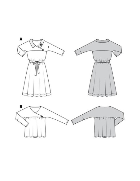 Patrón de vestido y blusa - Burda 5980