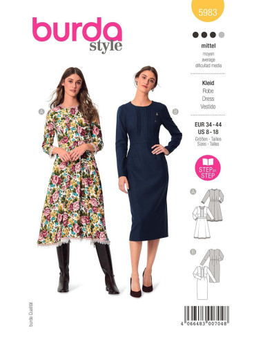 Patrón de vestido - Burda 5983