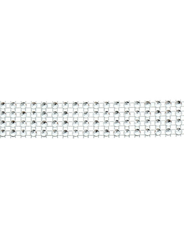 Galón de estrás 20 mm plata