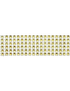 Galón de estrás 30 mm oro