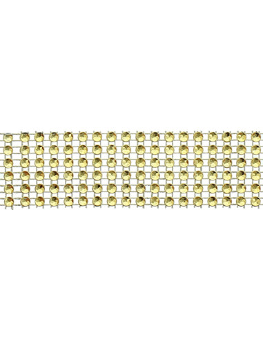 Galón de estrás 30 mm oro