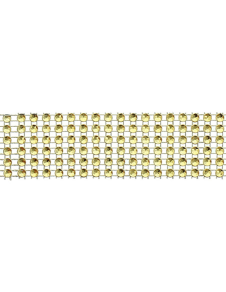 Galón de estrás 30 mm oro