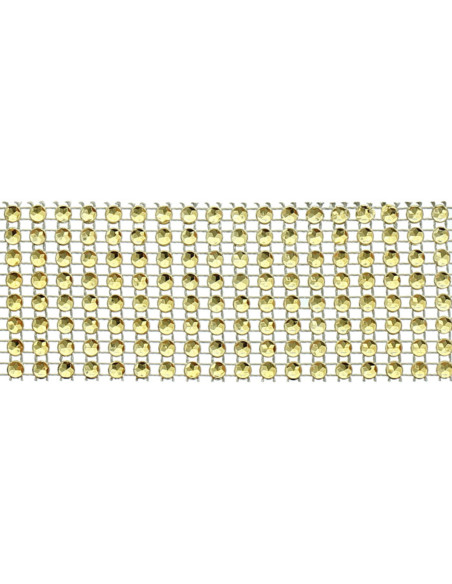 Galón de estrás 40 mm oro