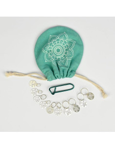 Juego de marcadores de puntadas de plata chapada Chakra Mindful KnitPro 2