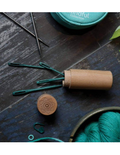 Juego de 4 agujas pasahilos de madera Mindful Knit Pro