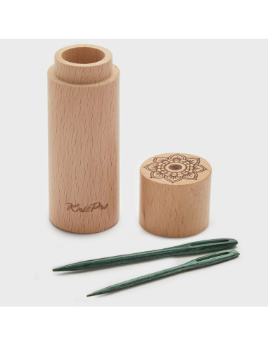 Juego de 4 agujas pasahilos de madera Mindful Knit Pro