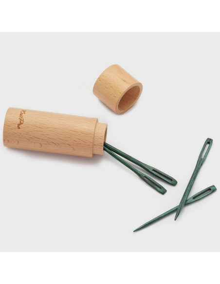 Juego de 4 agujas pasahilos de madera Mindful Knit Pro