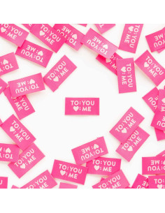 Juego de 8 etiquetas tejidas - To You Love Me