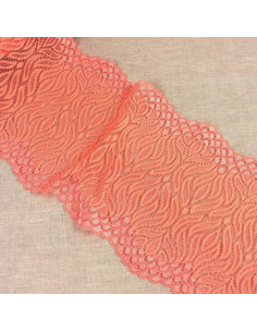 Encaje elástico llama - Coral oscuro