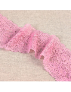 Encaje elástico flores delicadas - Rosa