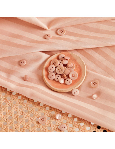 Tejido de algodón viscosa Stripes Blush - Atelier Brunette