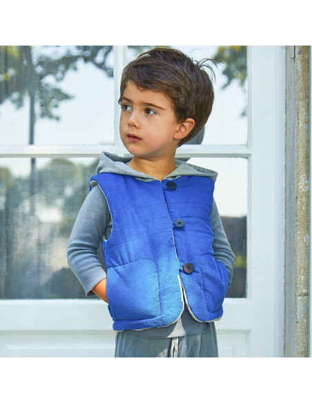 Patrón de chaleco sin mangas unisex Vienne kids - Ikatee
