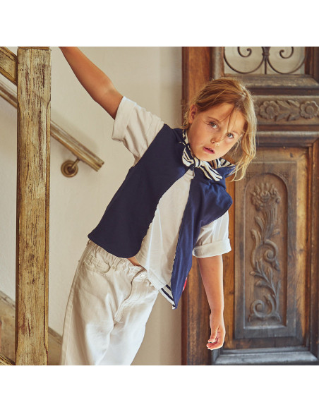 Patrón de chaleco sin mangas unisex Vienne kids - Ikatee