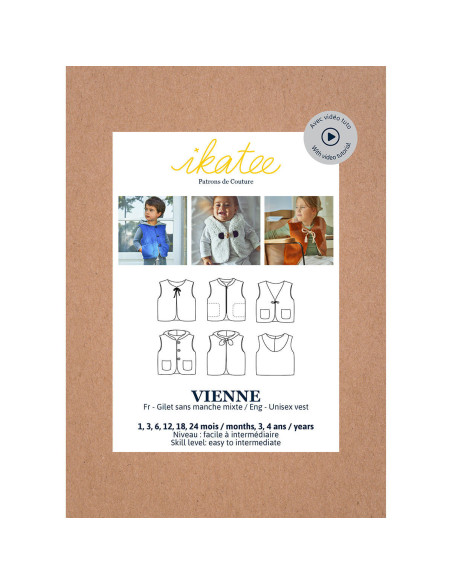 Patrón de chaleco sin mangas unisex Vienne - Ikatee