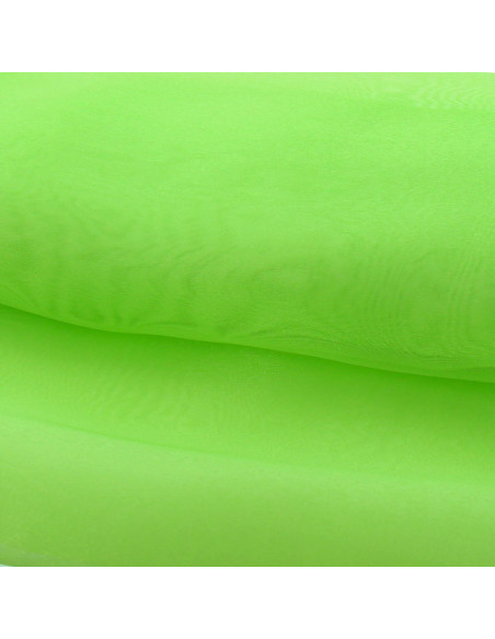 Tela de organza - Verde limón