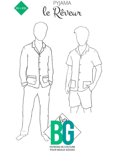 Patrón de pijama para hombre El Soñador - Los BG