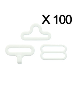 Juego de 100 lazos de moño - Blanco