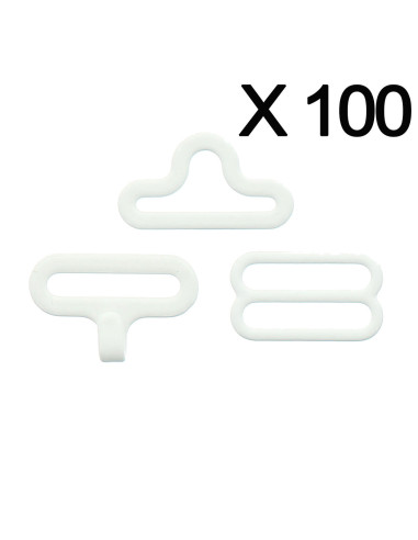 Juego de 100 lazos de moño - Blanco