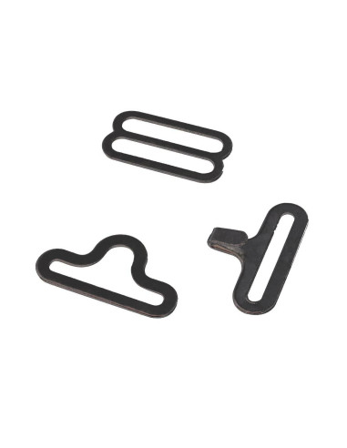 Juego de 20 clips de pajarita - Negro
