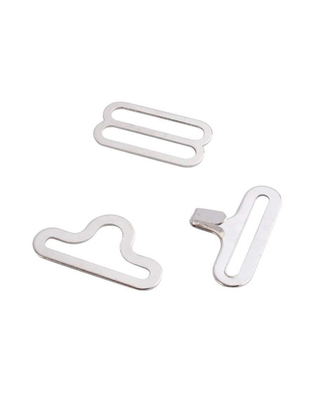 Juego de 20 clips de corbata de moño - Plata
