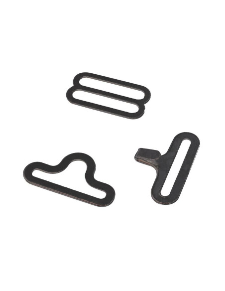 Juego de 3 sujetadores de pajarita - Negro