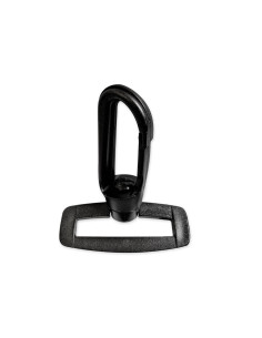 Mosquetón de plástico - Negro 20 mm
