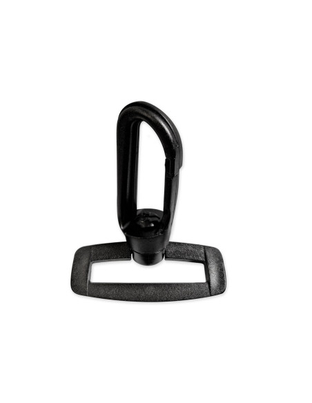 Mosquetón de plástico - Negro 20 mm