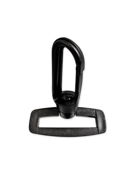Mosquetón de plástico - Negro 30 mm