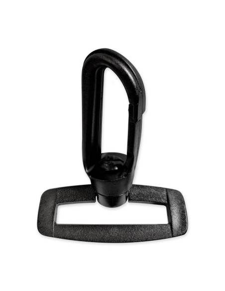 Mosquetón de plástico - Negro 40 mm