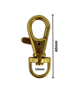 Mosquetón de metal - Dorado 40 x 10 mm 2