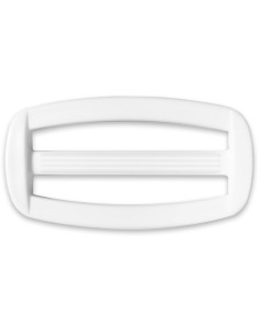 Hebilla deslizante de plástico blanco de 50 mm