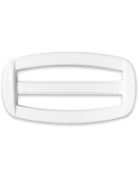 Hebilla deslizante de plástico blanco de 50 mm